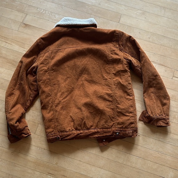 Burnt Orange Cord Jacket Sherpa Lined - Picture 4 of 4